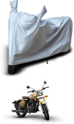 PAGORA Waterproof Two Wheeler Cover for Royal Enfield(Classic 350 Signals, Silver)