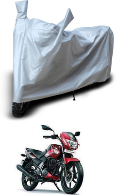 PAGORA Two Wheeler Cover for TVS(Flame SR125, Silver)