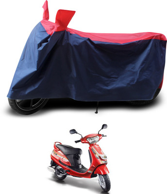 GOSHIV-car and bike accessories Two Wheeler Cover for Mahindra(Duro, Red, Black)