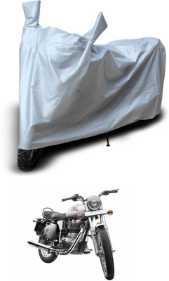 PAGORA Two Wheeler Cover for Royal Enfield(Bullet 350, Silver)