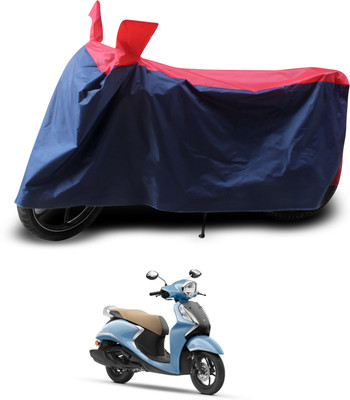 PAGORA Two Wheeler Cover for Yamaha(Fascino 125 FI, Red, Black)