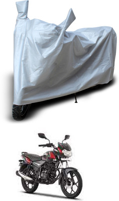 PAGORA Two Wheeler Cover for Bajaj(Discover 110, Silver)