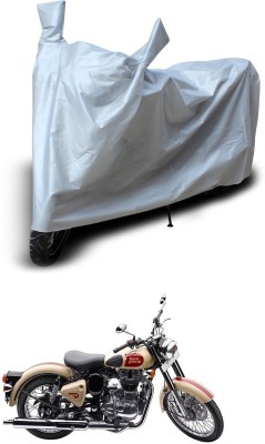 PAGORA Two Wheeler Cover for Royal Enfield(Bullet 500, Silver)