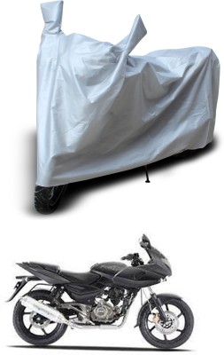 GOSHIV-car and bike accessories Two Wheeler Cover for Bajaj(Pulsar 220 DTS-i, Silver)