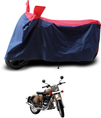 PAGORA Waterproof Two Wheeler Cover for Royal Enfield(Classic Desert Storm, Red, Black)