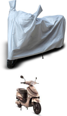GOSHIV-car and bike accessories Two Wheeler Cover for Hero(Electric, Silver)