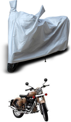 PAGORA Two Wheeler Cover for Royal Enfield(Classic Desert Storm, Silver)