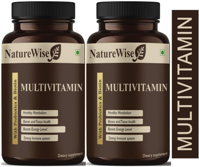 Naturewise Immunity Multivitamins With Probiotics For Men And Women (Pack Of 2) Ultra(2 x 60 Capsules)