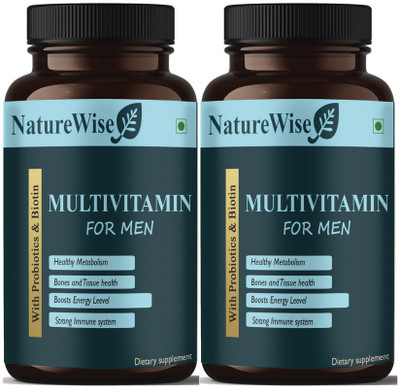 Naturewise Immunity Multivitamins With Probiotics For Men (Pack Of 2) Pro(2 x 60 Capsules)