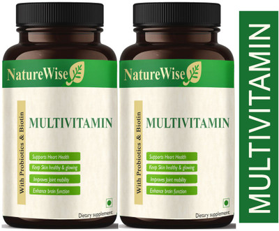 Naturewise Multivit Daily, Multivitamin For Men and Women, For Immunity (Pack Of 2) Advanced(2 x 60 Capsules)