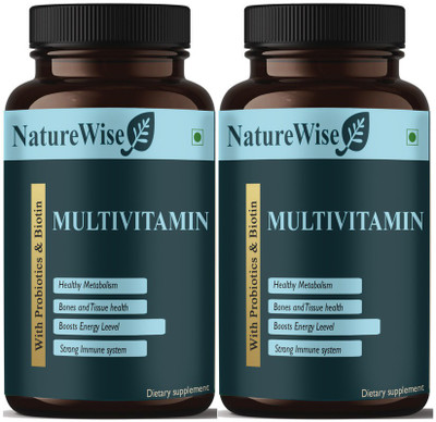 Naturewise True Vitamins with Minerals for Men and Women (Pack Of 2) Pro(2 x 60 Capsules)