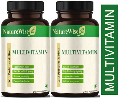 Naturewise Multivit Daily, Multivitamin For Men and Women, For Immunity (Pack Of 2) Ultra(2 x 60 Capsules)