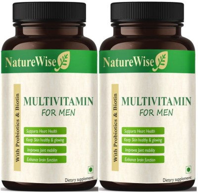 Naturewise Multivit Daily, Multivitamin For Men, For Immunity (Pack Of 2) Pro(2 x 60 Capsules)