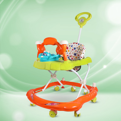 N2P Musical 2-in-1 Walker With Parent Rod(Orange)
