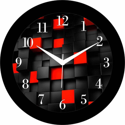 KHEDAPATI CRAFTS Analog-Digital 28 cm X 28 cm Wall Clock(Multicolor, With Glass, Standard)