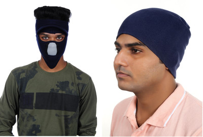 H-Store Black, Blue Bike Face Mask for Men & Women(Size: Free,  Balaclava)