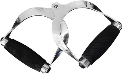 LCARNO Heavy D-Handle with Grip, Multi-Training Bar, 1 Pair Multi-training Bar(Silver, Black)