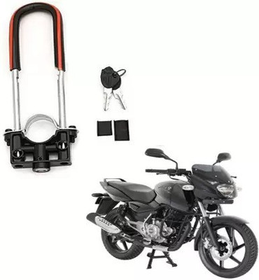 Bullkartzone Bike Front U-Type Anti Theft Wheel Lock For Bajaj Pulsar 150 DTS-i Wheel Lock Wheel Lock(Black, Red, Steel)