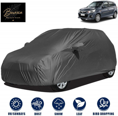 BOWRAIN Car Cover For Maruti Suzuki Alto K10 (With Mirror Pockets)(Grey)