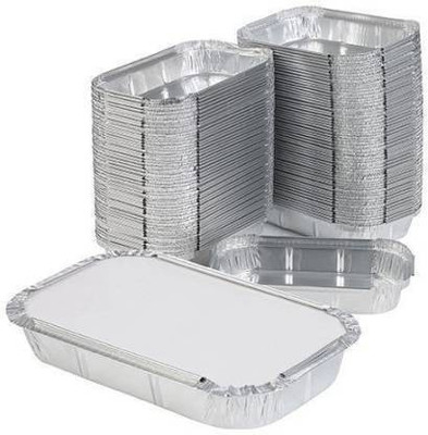 H HADDU Paper Utility Container  - 750 ml(Pack of 25, Silver)