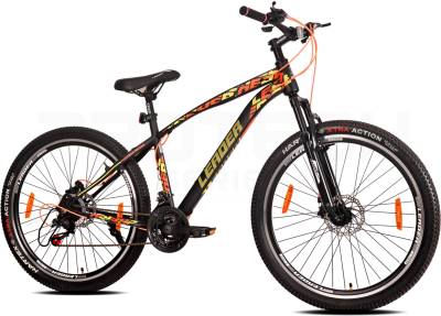 LEADER Sphere 27.5T 21 Speed MTB cycle with Dual Disc Brake and Front Suspension 27.5 T Mountain Cycle  (21 Gear, Black)