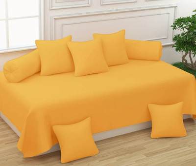 Gopal Ji Creations Cotton Plain Diwan Set(Yellow)