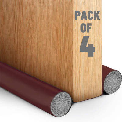 Good Wish Door Bottom Sealing Strip Guard for Home Pack of 4, Size - 36 inch, Brown Door Mounted Door Stopper(Brown)