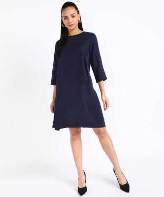 Allen Solly Women A-line Grey Dress