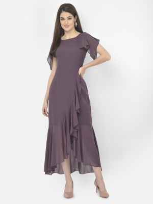 Eavan Women Asymmetric Purple Dress