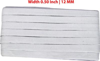 uniquemart Knitted White Elastic(25 m)