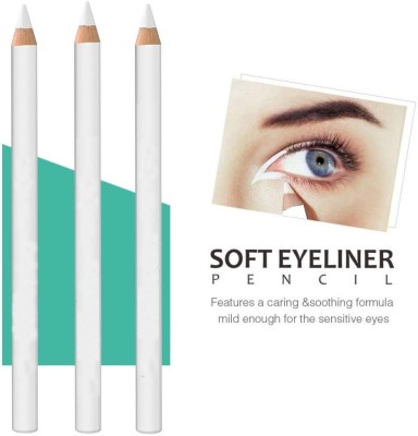 ADJD White kajal eyeliner pencil smudge proof waterproof(WHITE, 6 g)