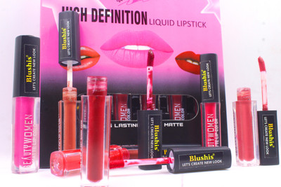 BLUSHIS Smudge proof Waterproof Long lasting Liquid matte Mini Lipstick Combo Pack Of 12 set Non Transfer(Multicilour, 42 ml)