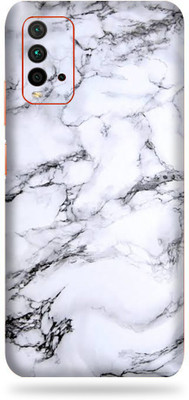 BUGGU Redmi 9 Power, redmi note 9 power Mobile Skin(Ultra Super Milky White Marble Skin With High Matte Finish., Mobile Skin (Back+Side+Camera))