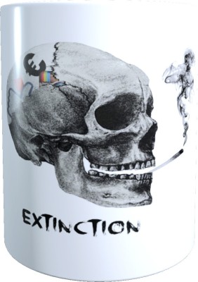 instaprint Ghost Skeleton| Black | Creative Design Printed | Printed | Coffee | Gift for Ceramic Coffee Mug(350 ml)