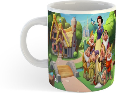 ADN21 All Day New Printed Ceramic Coffee 4 Ceramic Coffee Mug(330 ml)