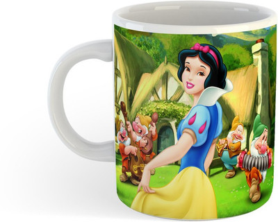 ADN21 All Day New Printed Snow White Ceramic Coffee 17 Ceramic Coffee Mug(330 ml)