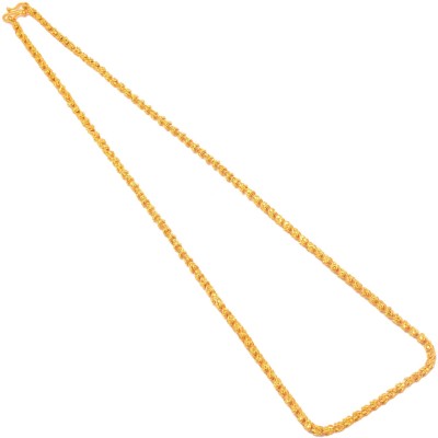 Jewar Mandi Jewar Mandi Chain Gold Plated Rich Look Long Size Latest Designer Daily Use Jewelry for Women & Girls Gold-plated Plated Brass, Copper Chain