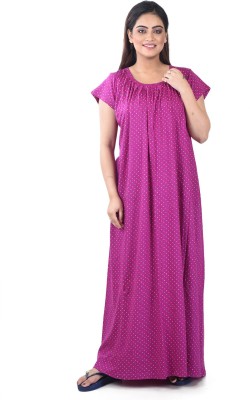 Piyali's Creation Women's Women Nighty(Purple)