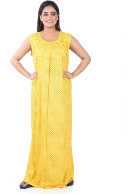 Piyali's Creation Women's Women Nighty(Yellow)