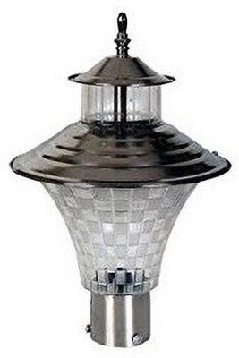 KINIS KIN-JALWA Modern Shape Gate Light/Outdoor Light/Pillar Light for Outdoor Home, PACK OF 1 Gate Light Outdoor Lamp(Silver, Clear)