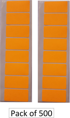 ROYAL STIC 500 Ractangular Sticker (51x25 mm) Orange Color Self-Adhesive Paper Label(Light Orange)