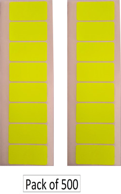 ROYAL STIC 500 Ractangular Sticker (51x25 mm) Lemon Yellow Color Self-Adhesive Paper Label(Lemon Yellow)