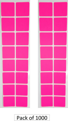 ROYAL STIC 1000 Ractangular Sticker (25x25 mm) Pink Color Self-Adhesive Paper Label(Pink)