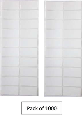 ROYAL STIC 1000 Ractangular Sticker (39x19 mm) White Color Self-Adhesive Paper Label(White)