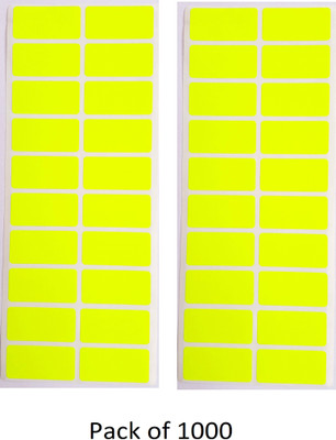 ROYAL STIC 1000 Ractanguar Sticker (39x19 mm) Lemon yellow Color Self-Adhesive Paper Label(Lemon Yellow)
