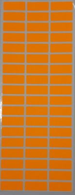 ROYAL STIC 1000 Ractanguar Sticker (25x10 mm) Orange Color Self-Adhesive Paper Label(Orange)