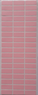 ROYAL STIC 1000 Ractanguar Sticker (25x10 mm) Baby Pink Color Self-Adhesive Paper Label(Light Pink)