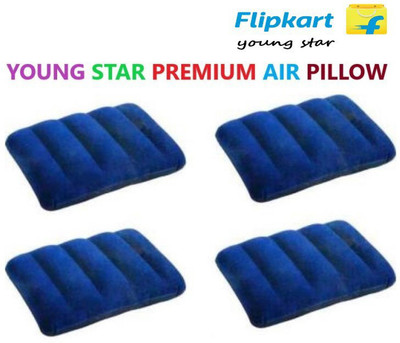 YOUNG STAR Air Travel Pillow Pack of 4 Stripes(Blue)