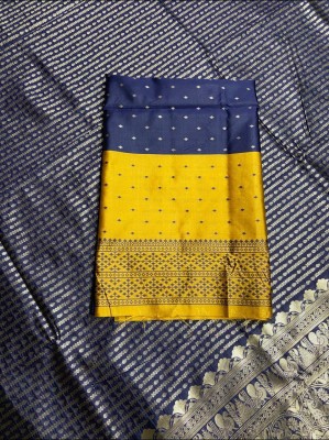 sweny Self Design Kanjivaram Art Silk, Cotton Silk Saree(Blue)