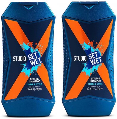 Set Wet Studio X Styling Shampoo Shine and Style (380ml X 2)(760)